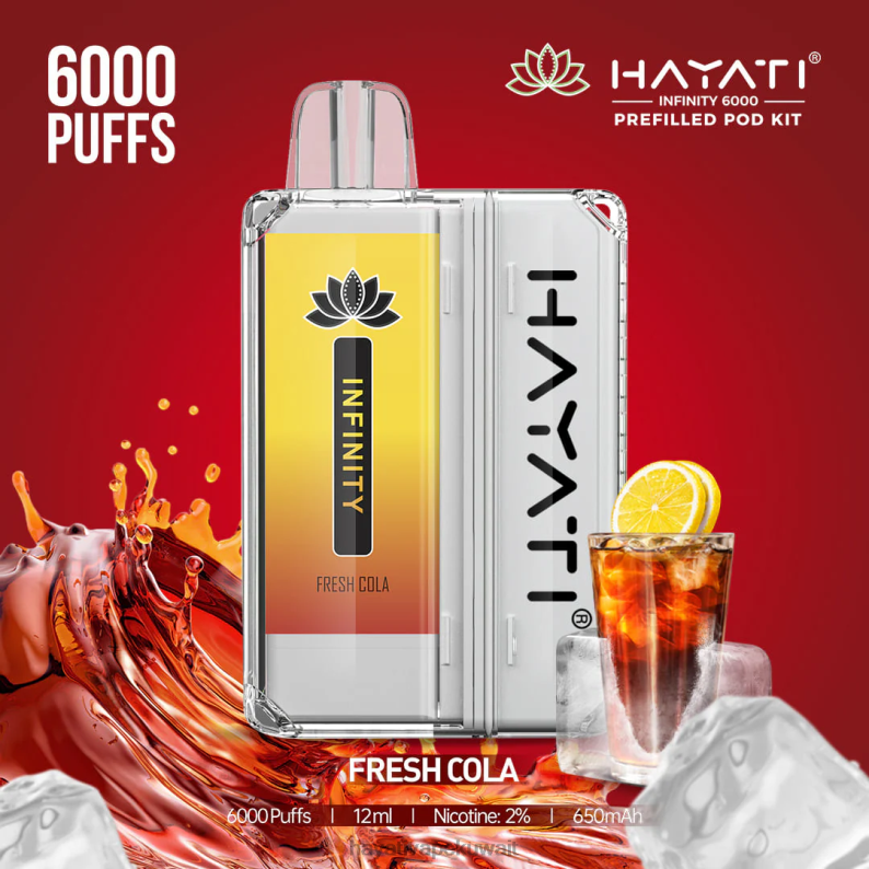 Hayati flavour list - Hayati Infinity 6000 مجموعة جراب الكولا الطازجة DFR47T149