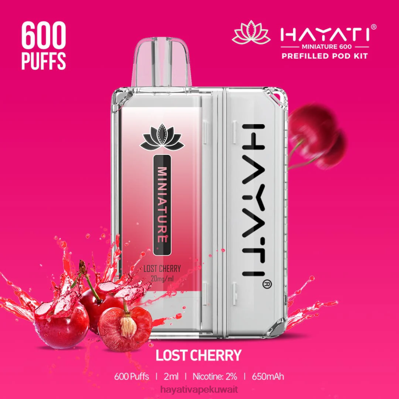 Hayati flavour vapes - Hayati Miniature 600 مجموعة جراب الكرز المفقود DFR47T40