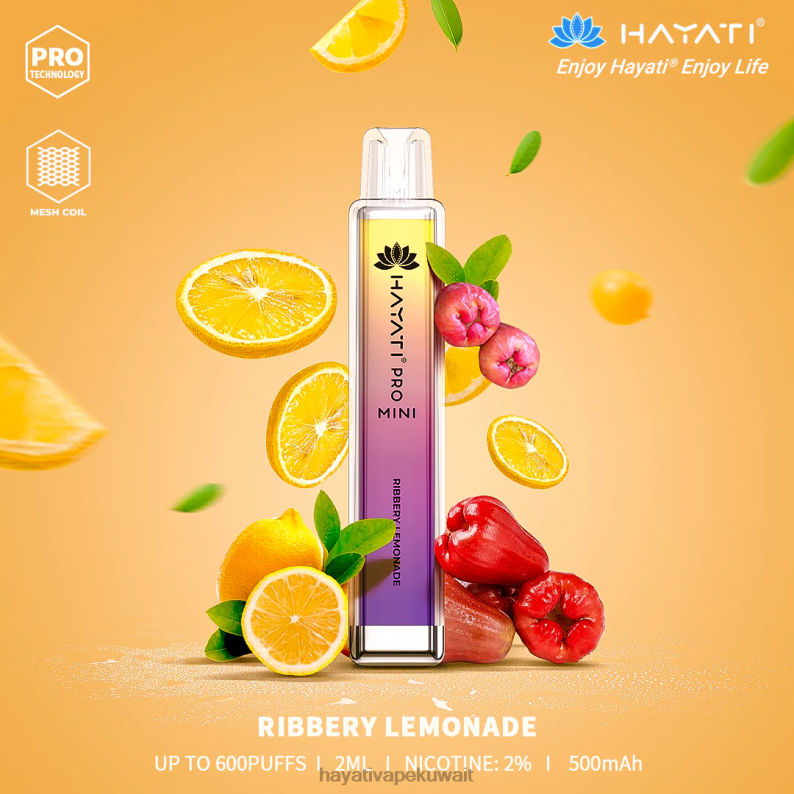 Hayati flavour vapes - Hayati Pro Mini يمكن التخلص منه عصير ليمون ريبيري DFR47T20