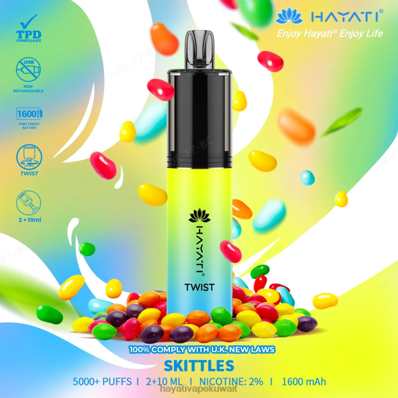 Hayati flavour vapes - Hayati Twist يمكن التخلص منه لعبة البولنج DFR47T80