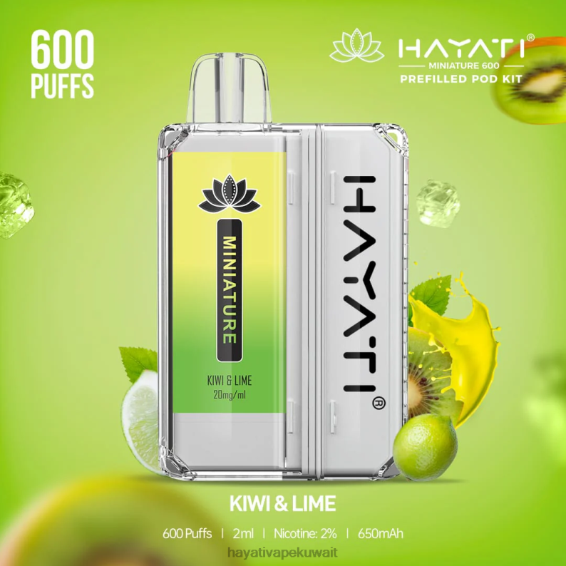 Hayati flavours Kuwait - Hayati Miniature 600 مجموعة جراب الكيوي والليمون DFR47T38