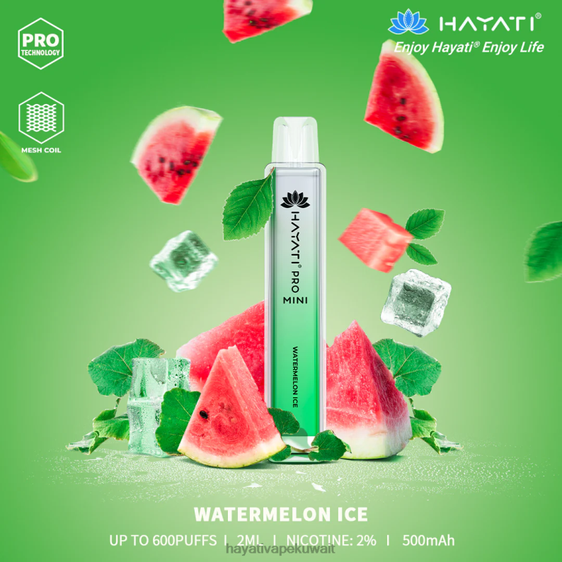 Hayati vape flavours - Hayati Pro Mini يمكن التخلص منه ثلج البطيخ DFR47T24