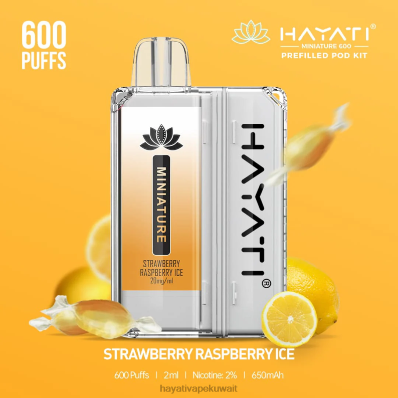 Hayati vape review - Hayati Miniature 600 مجموعة جراب الفراولة والتوت الجليد DFR47T47