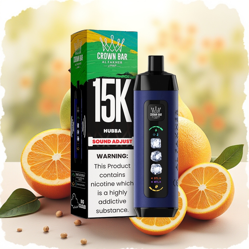 Al Fakher 15k Ice Adjust Clouds جهاز معلب بشاشة LED وشاحن Type-C