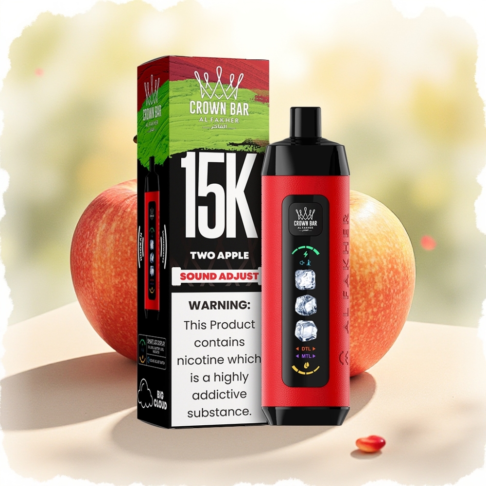 Al Fakher 15k سحاب الجليد قابل للتعديل جهاز قابل للتصرف بشاشة LED وعنقود شبكي