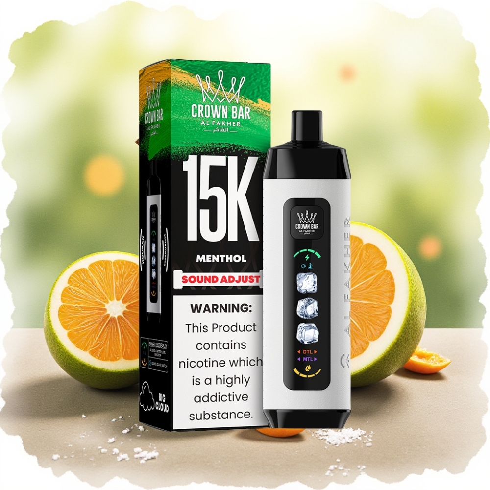 Al Fakher 15k سحاب جليد قابل للتعديل مع شاشة LED ونوع ملف شبكي
