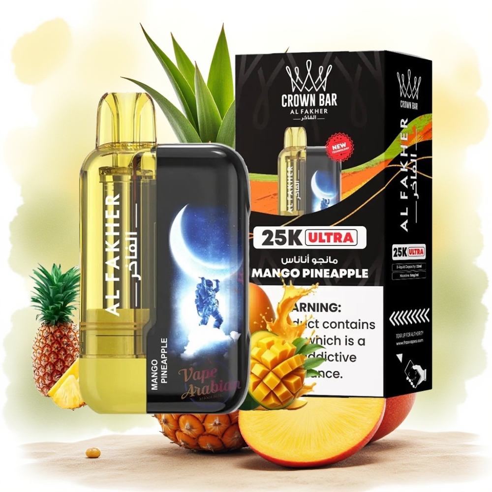 Al Fakher Crown Bar Ultra 25K 22ml مانجو أناناس Disposable Vape
