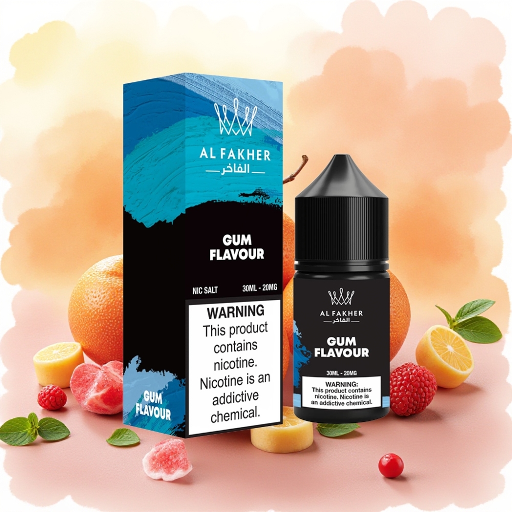 سائل AL Fakher نيكوتين ملح بنكهة العلكة ٣٠ مل لبود فايب وبن ستايل Al Fakher E Liquid