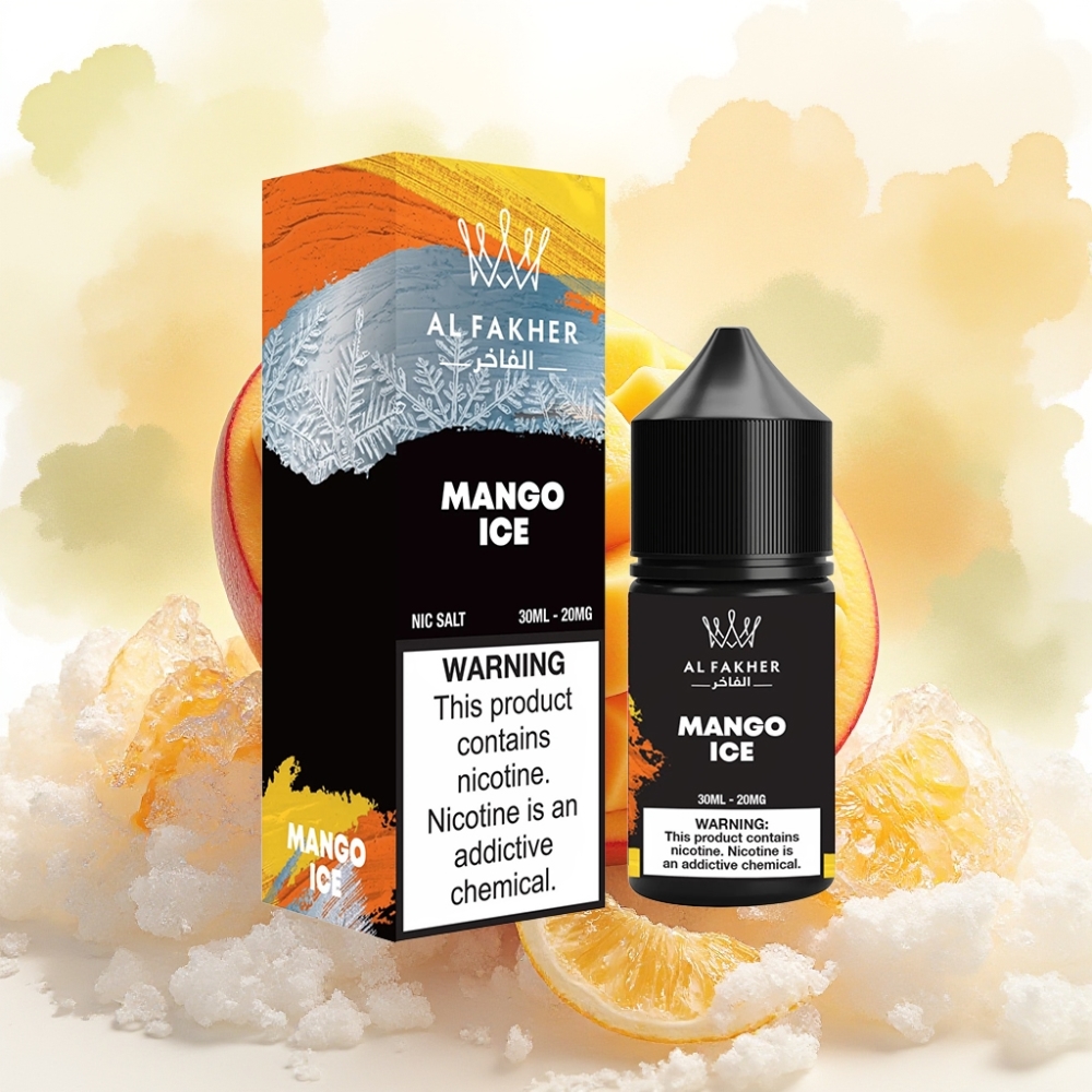 AL Fakher Nicotine Salt E-Liquid 30ml مانجو آيس لنكهة قوية مع 20MG
