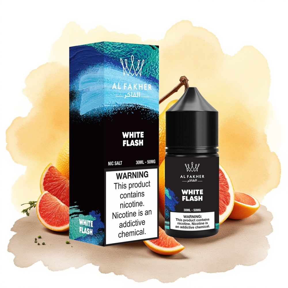 AL Fakher Nicotine Salt E-Liquid 30ml بنكهة وايت فلاش 50MG