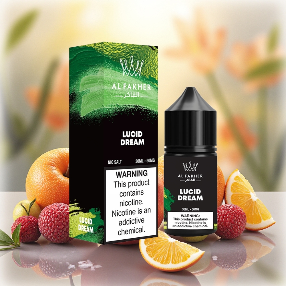 AL Fakher Nicotine Salt E-Liquid 30ml - 50MG حلم صافٍ (Lucid Dream) - عبوة مقاومة للأطفال