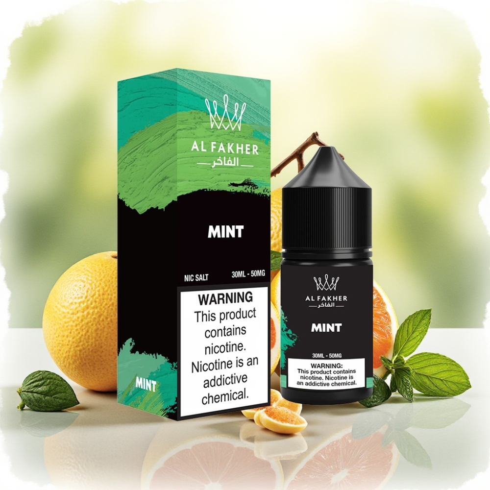 Al Fakher E Liquid إي-ليكويد 30مل منعش (نعناع) 50ملج متوافق مع أجهزة البود