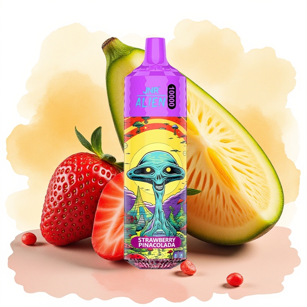 JNR Alien 10000 نفخة بطارية 850mAh نوع-C فراولة بينا كولادا