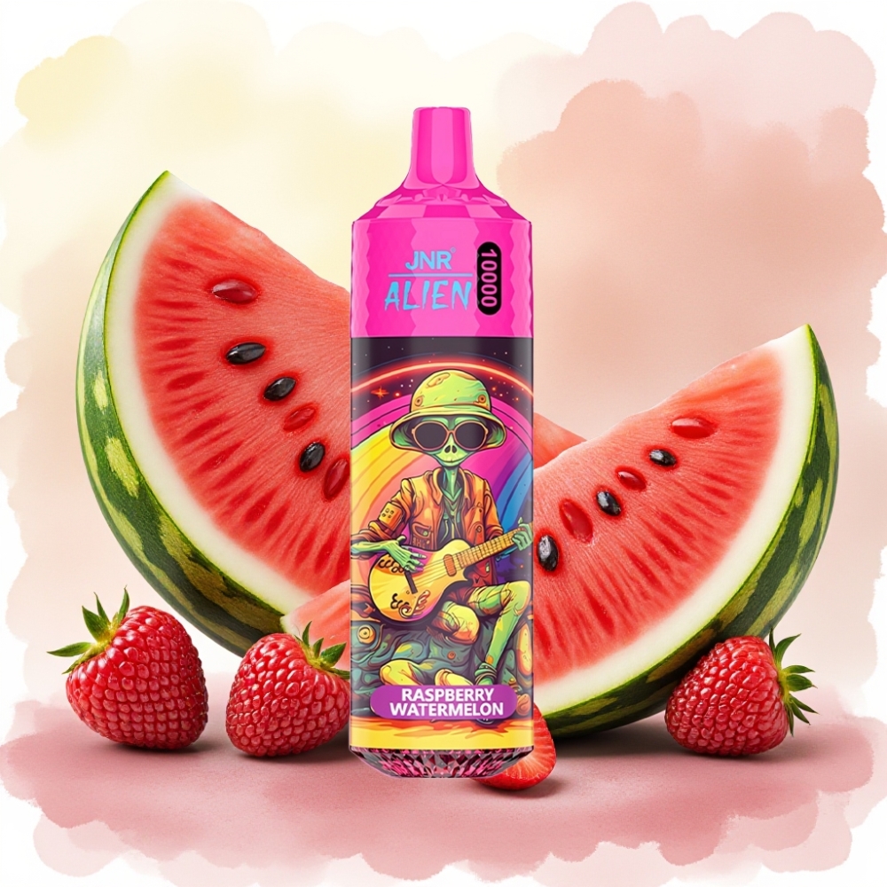 JNR Alien 10000 نَفَثات بطارية 850mAh نكهة توت عَلي وبِطيخ