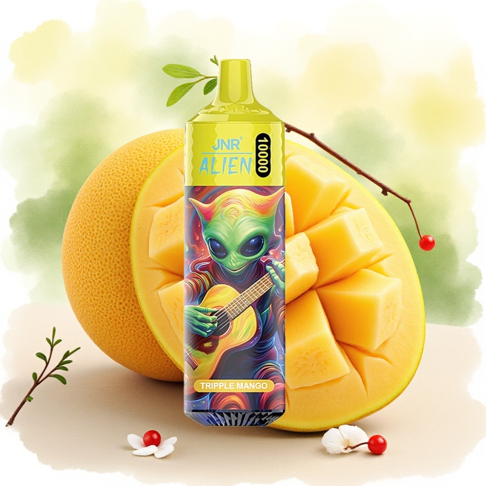 JNR Alien 10000 Puffs 850mAh بطارية 20ml سائل ثلاثي المانجو RGB