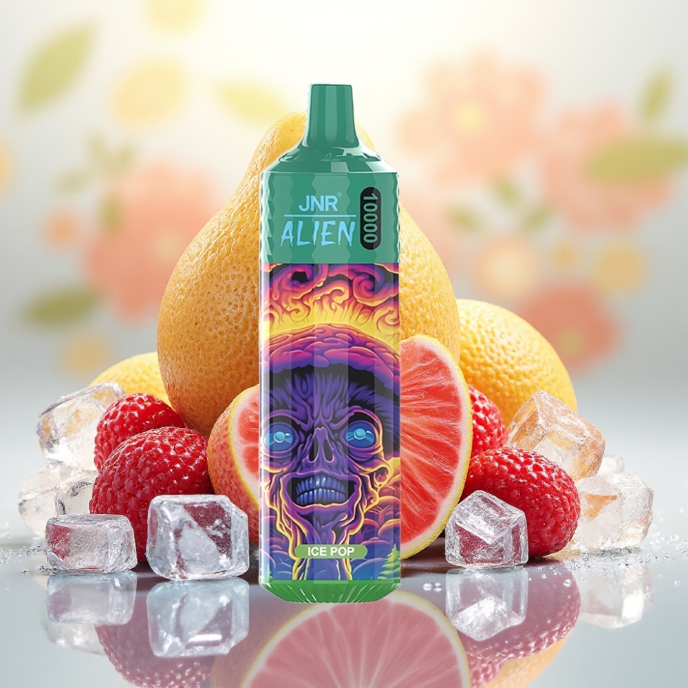 JNR Alien 10000 Puffs 850mAh Ice Pop شبكة 1.2 أوم شحن سريع Type-C