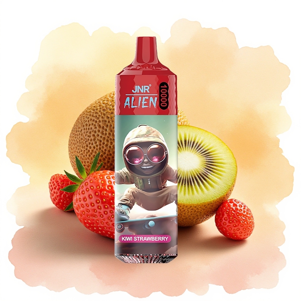 JNR Alien 10000 Puffs كيوي فراولة بطارية 850mAh وشاحن Type-C