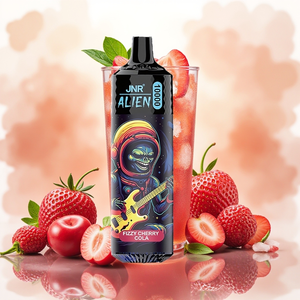 JNR Alien 10000 Puffs فيزي شيري كولا بطارية 850mAh وشاحن Type-C