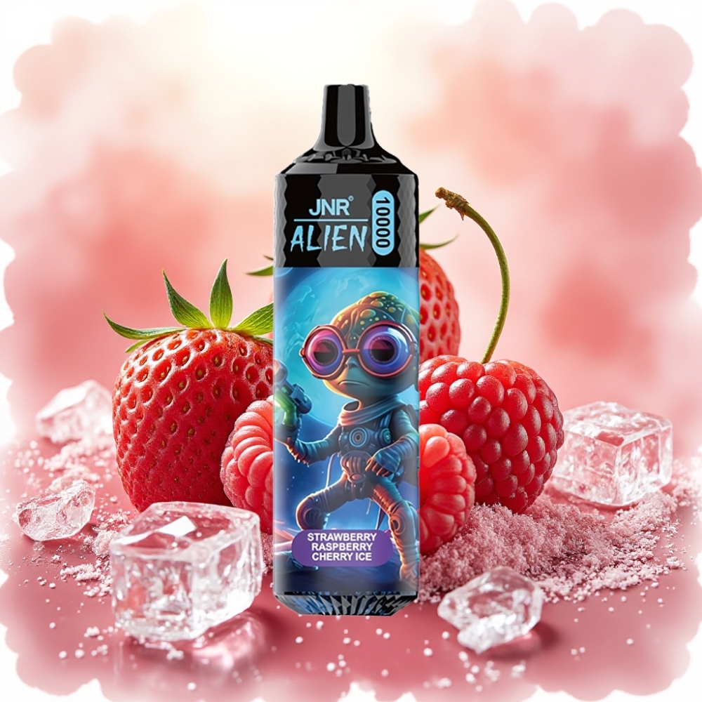 JNR Alien 10000 Puffs 850mAh Type-C فراولة توت كرز جليد
