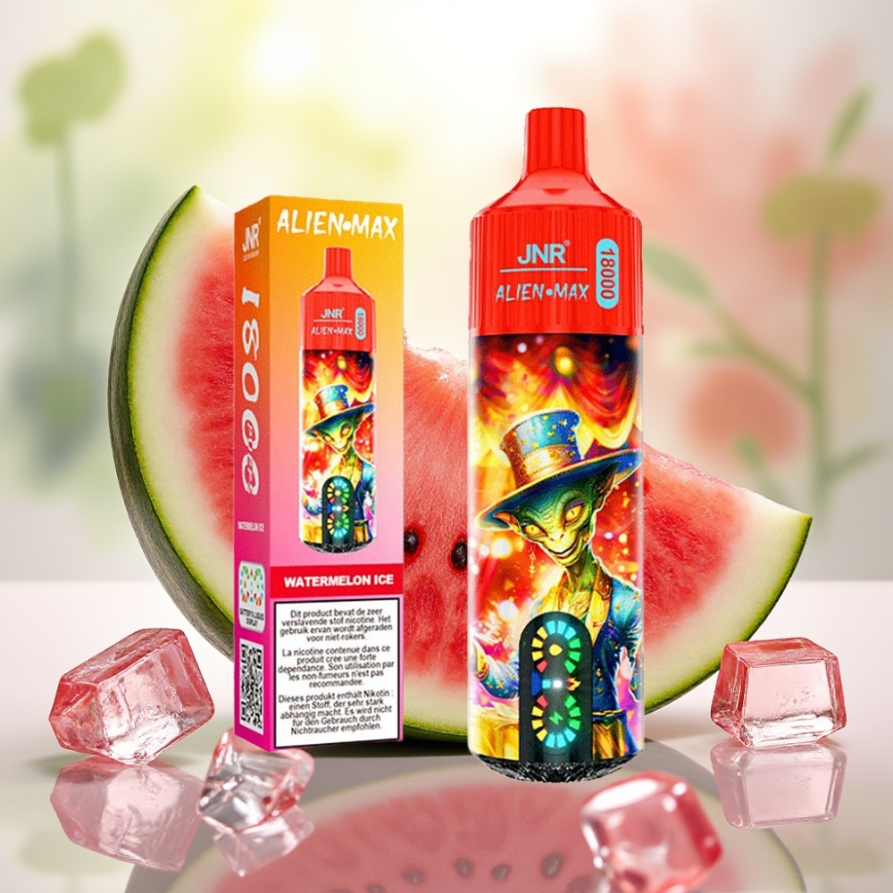 JNR Alien Max 18000 نفخة شاشة LED ذكية ونكهة بطيخ مثلج