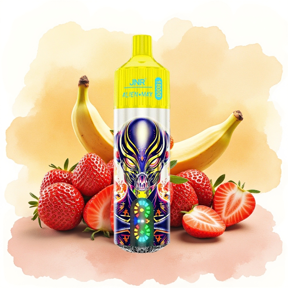 JNR Alien Max 18000 نفحة شاشة LED ذكية ونواة مزدوجة وفراولة موز