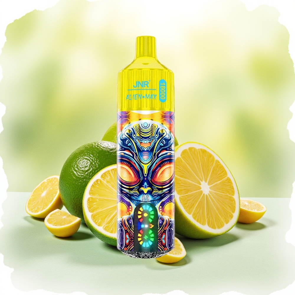 JNR Alien Max 18000 نفخة شاشة LED ذكية ونكهة ليمون ولايم