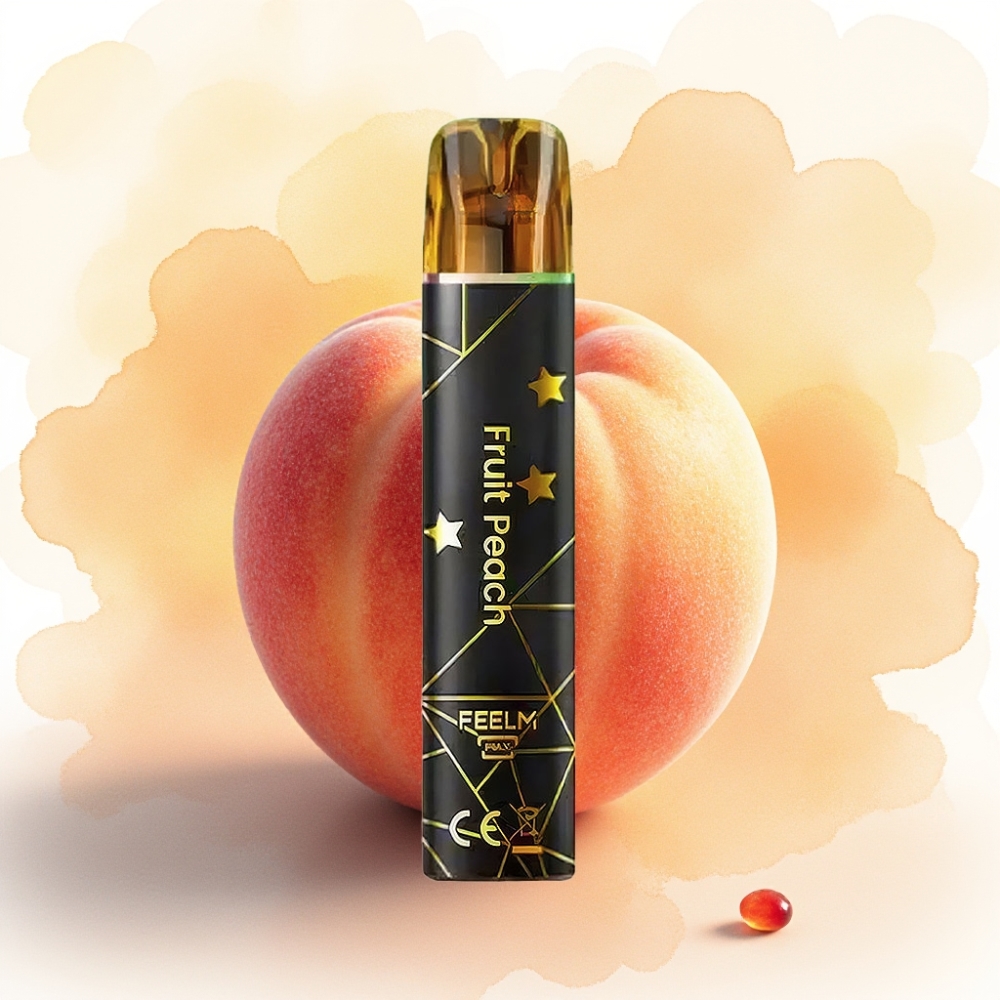 JNR Black&Golden 800 نفخة بخار قابل للتخلص بنكهة الفاكهة والخوخ 2% نيكوتين