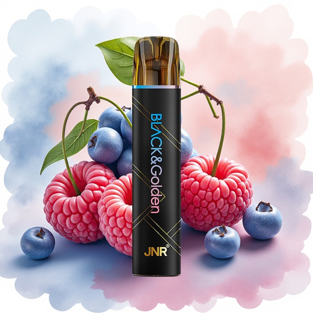 JNR Black&Golden 800 نفخة بطارية 550mAh نكهة التوت الأزرق والكرز