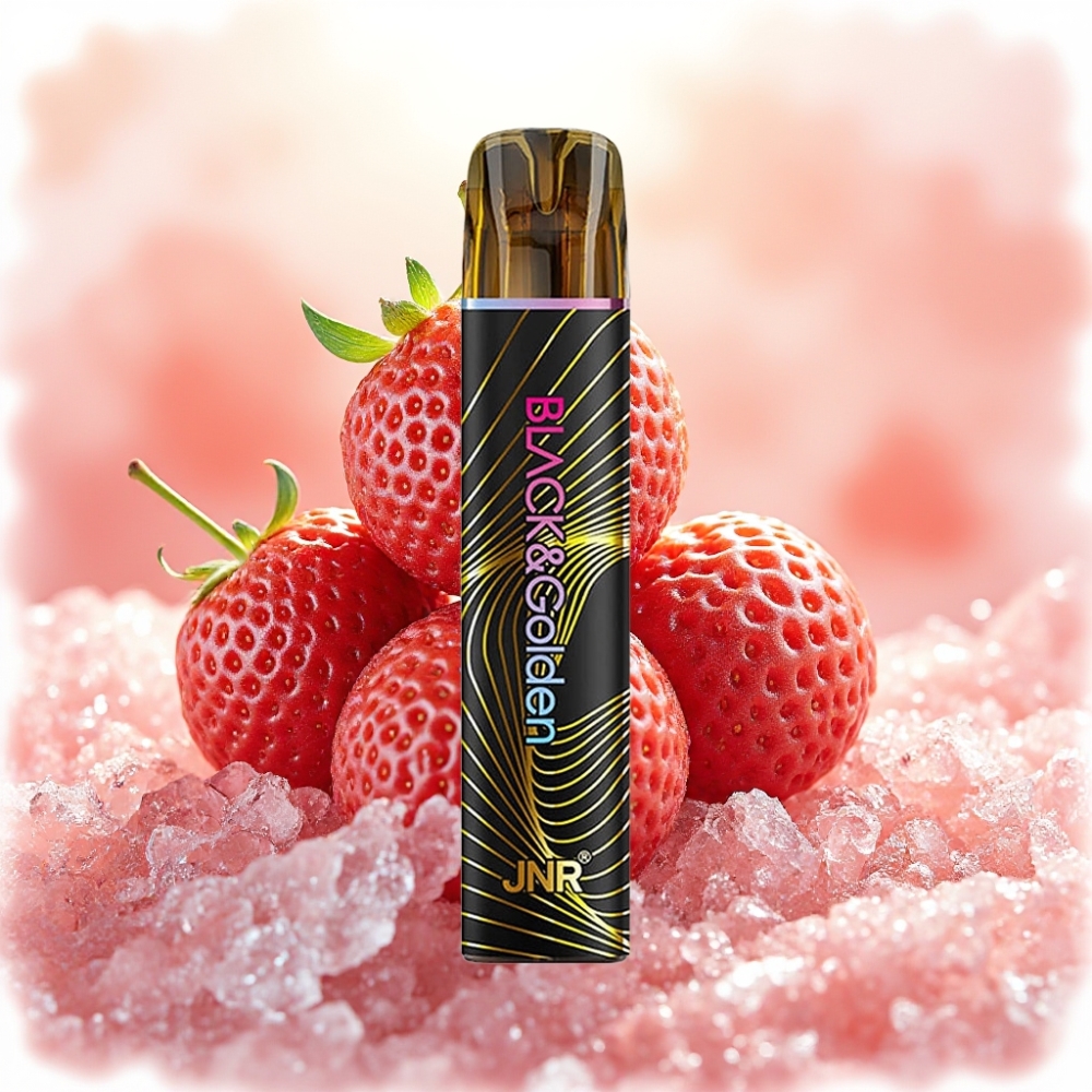 JNR Black&Golden 800 Puffs فراولة مثلجة 2ml 2% نيكوتين