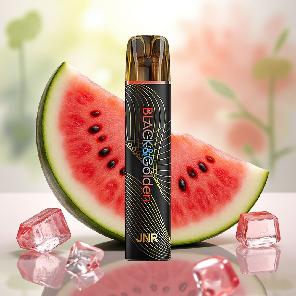 JNR Black&Golden 800 Puffs بطارية 550mAh نكهة البطيخ المثلج بدون شحن