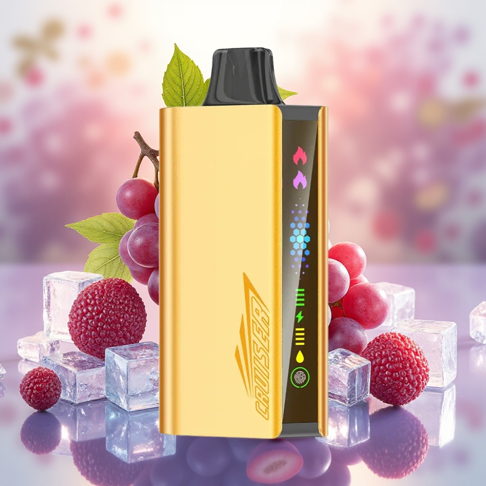 JNR Cruiser 12000 Puffs شاشة عرض مع بطارية 3500 مللي أمبير نكهة عنب مثلج