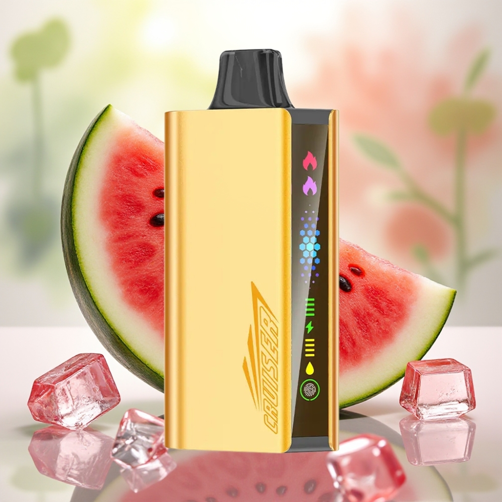 JNR Cruiser 12000 Puffs بدون شحن بطارية 3500 مللي أمبير شيشة معدن بنكهة بطيخ مثلج