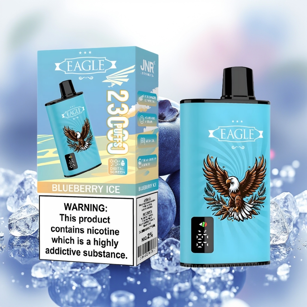 JNR EAGLE Smart 23000 نفحة شاشة رقمية توت أزرق مثلج مع ملف شبكي 1.0 أوم