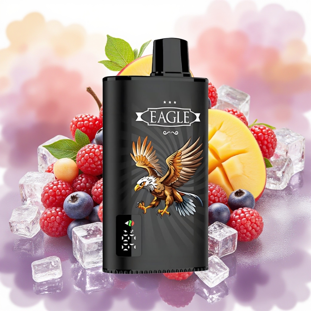 JNR EAGLE Smart 23000 نفخة شاشة رقمية تيار هواء قابل للتعديل نكهة مانجو وعنب أسود مثلج