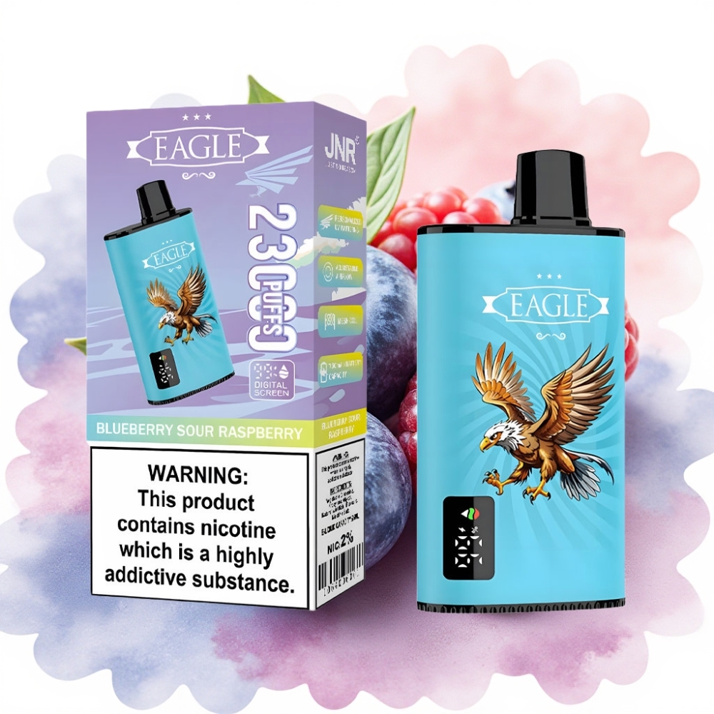 JNR EAGLE Smart 23000 Puffs شاشة رقمية توت أزرق وعليقة حامضة