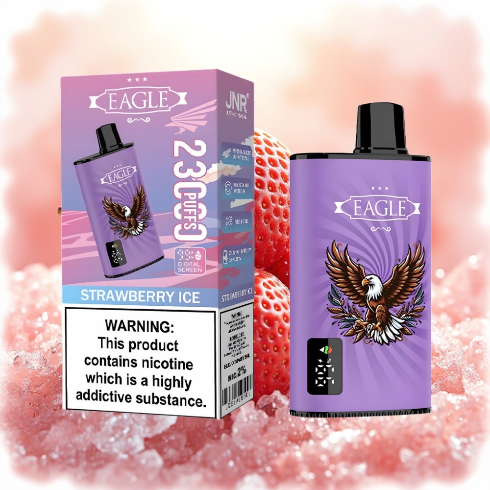 JNR EAGLE Smart 23000 نفحة شاشة رقمية فراولة مثلج Vape