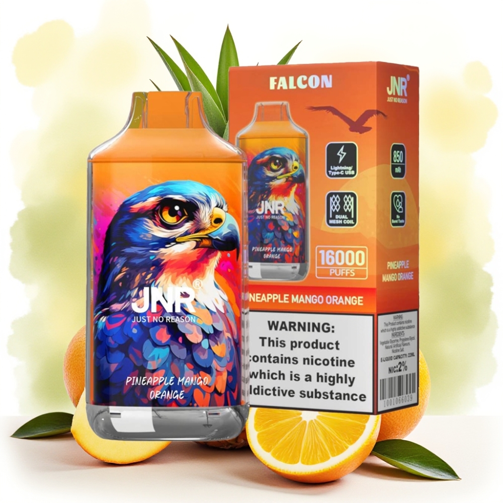 JNR Falcon 16000 Puffs 850mAh 22ml أناناس مانجو برتقال