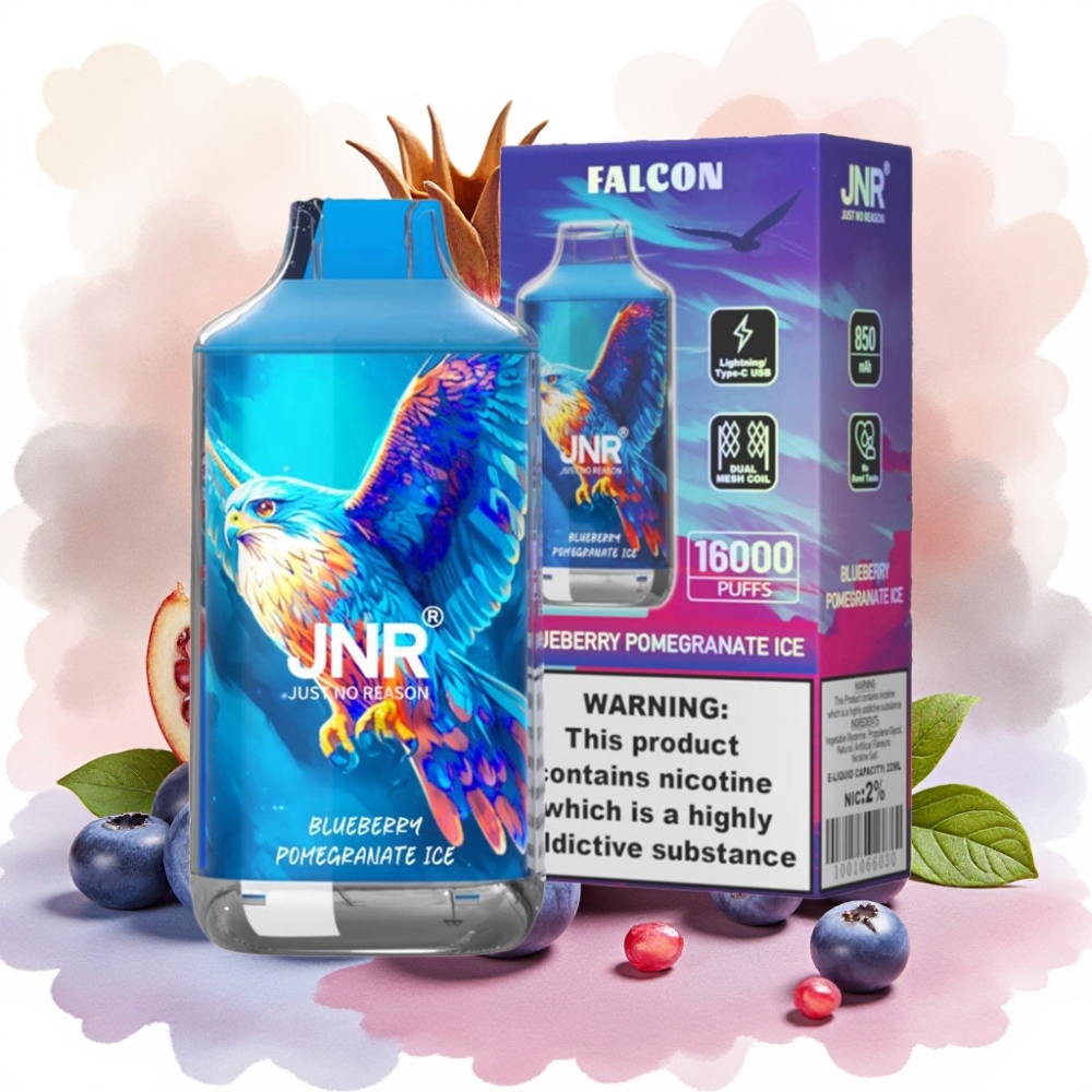 JNR Falcon 16000 Puffs 850mAh توت أزرق رمان مثلج