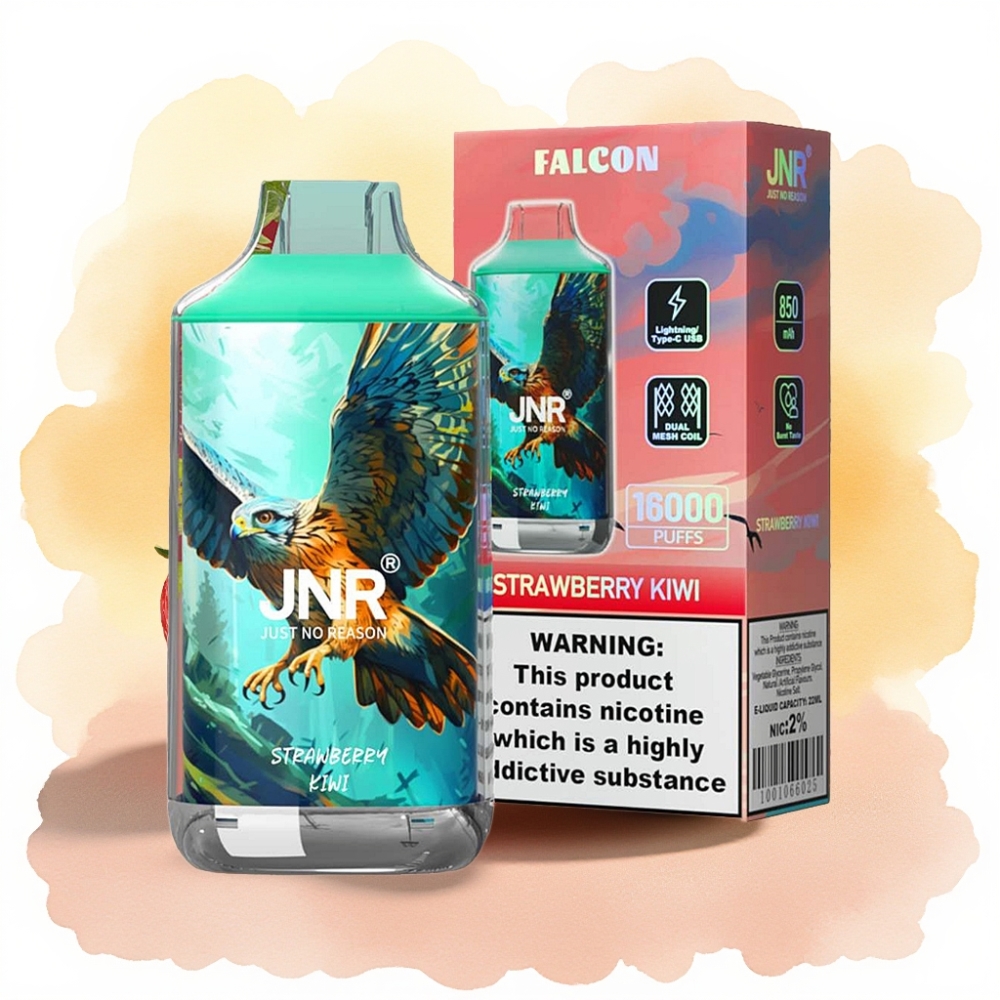 JNR Falcon 16000 Puffs فراولة كيوي 850mAh شاشة ذكية