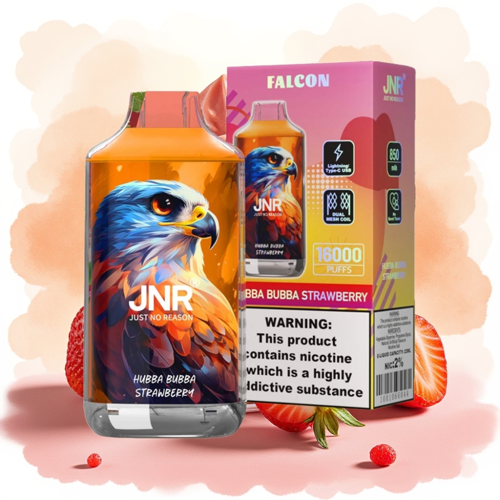 JNR Falcon 16000 Puffs 850mAh فراولة هبا بوبا