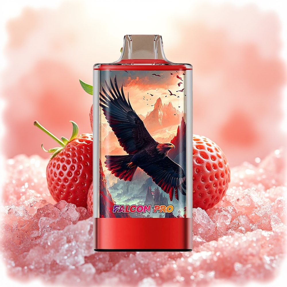 JNR Falcon Pro 28000 ستروبيري آيس 30مل شاشة ذكية شحن USB-C