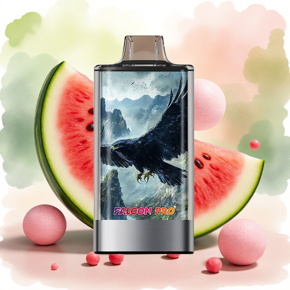 JNR Falcon Pro 28000 30ml 5% بطيخ علكة شاشة ذكية شحن USB-C