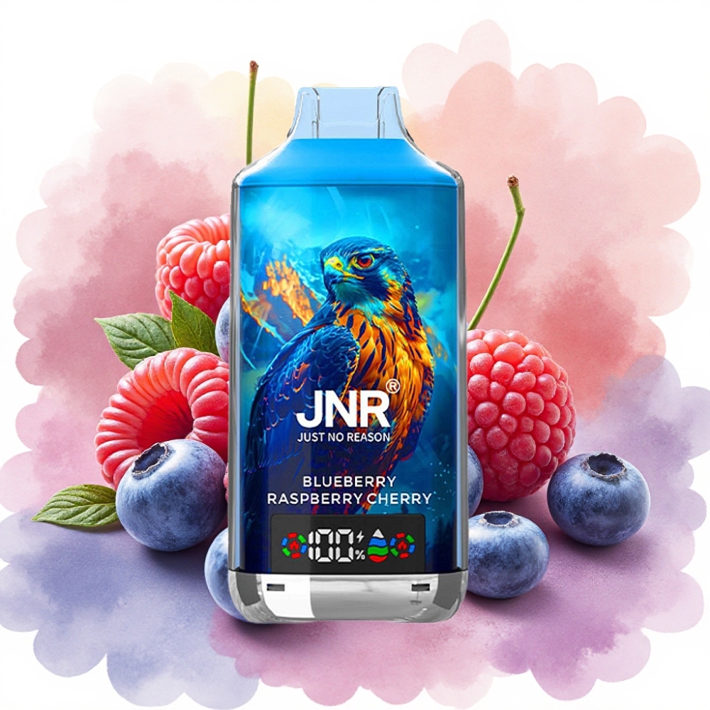 JNR Falcon X 18000 Puffs 750mAh توت أزرق توت عُليّ وكريز شاشة رقمية