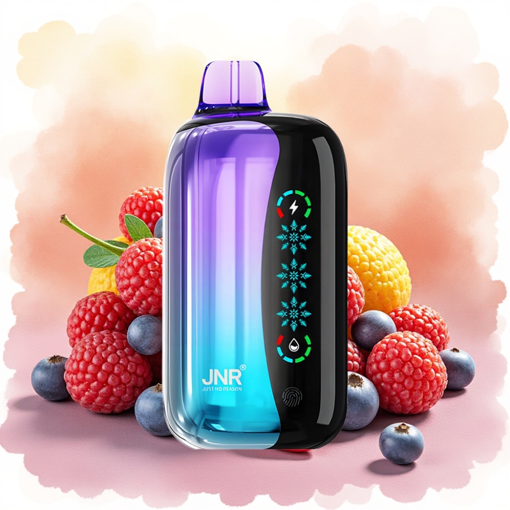 JNR Flex Ice 21000 نفخة شيشة إلكترونية بتوت متنوع مع شاشة لمس وضبط هواء