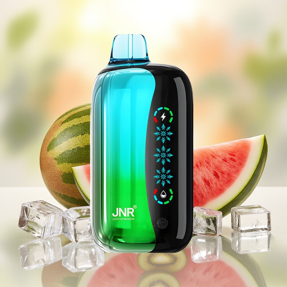 JNR Flex Ice 21000 نَفخة شيشة إلكترونية بتعديل الثلج ونكهة الكيوي البطيخ المثلج