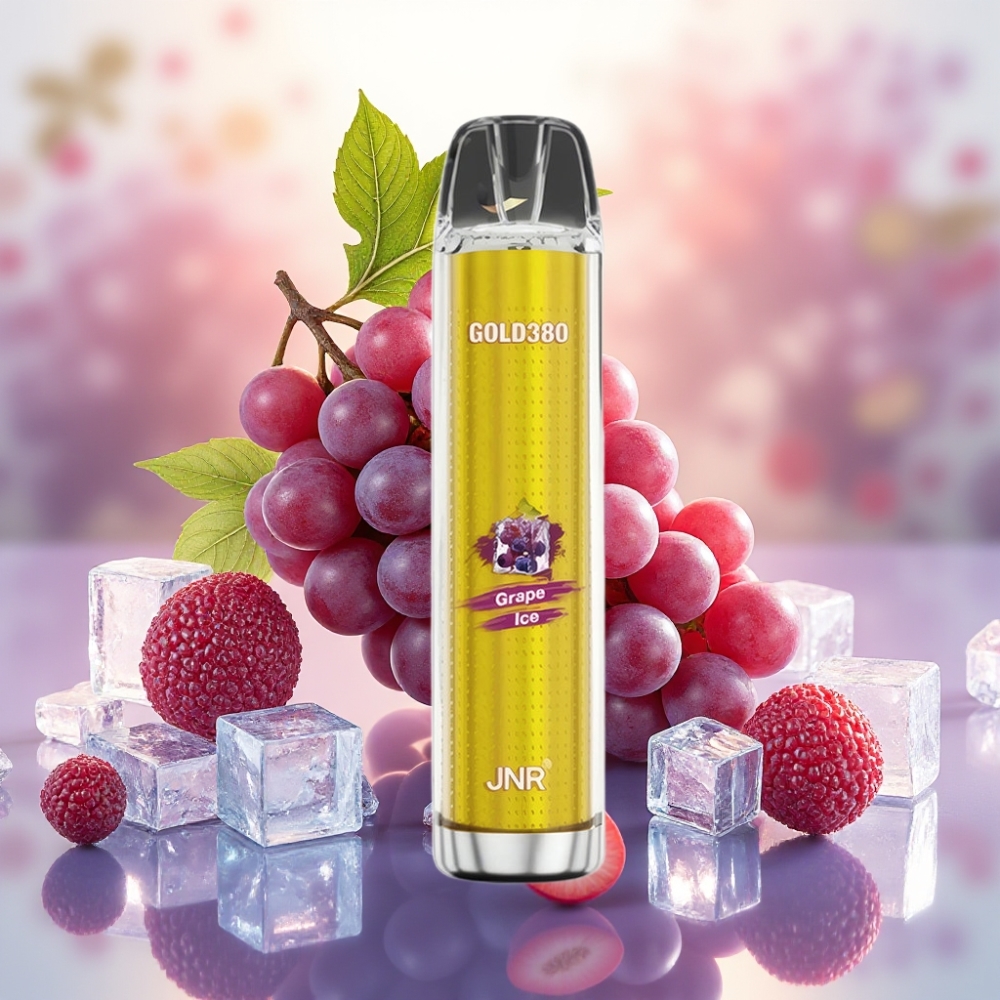 JNR Gold380 6000 نَفخة سيجارة إلكترونية عنب مثلج 1500 مللي أمبير 13 مل