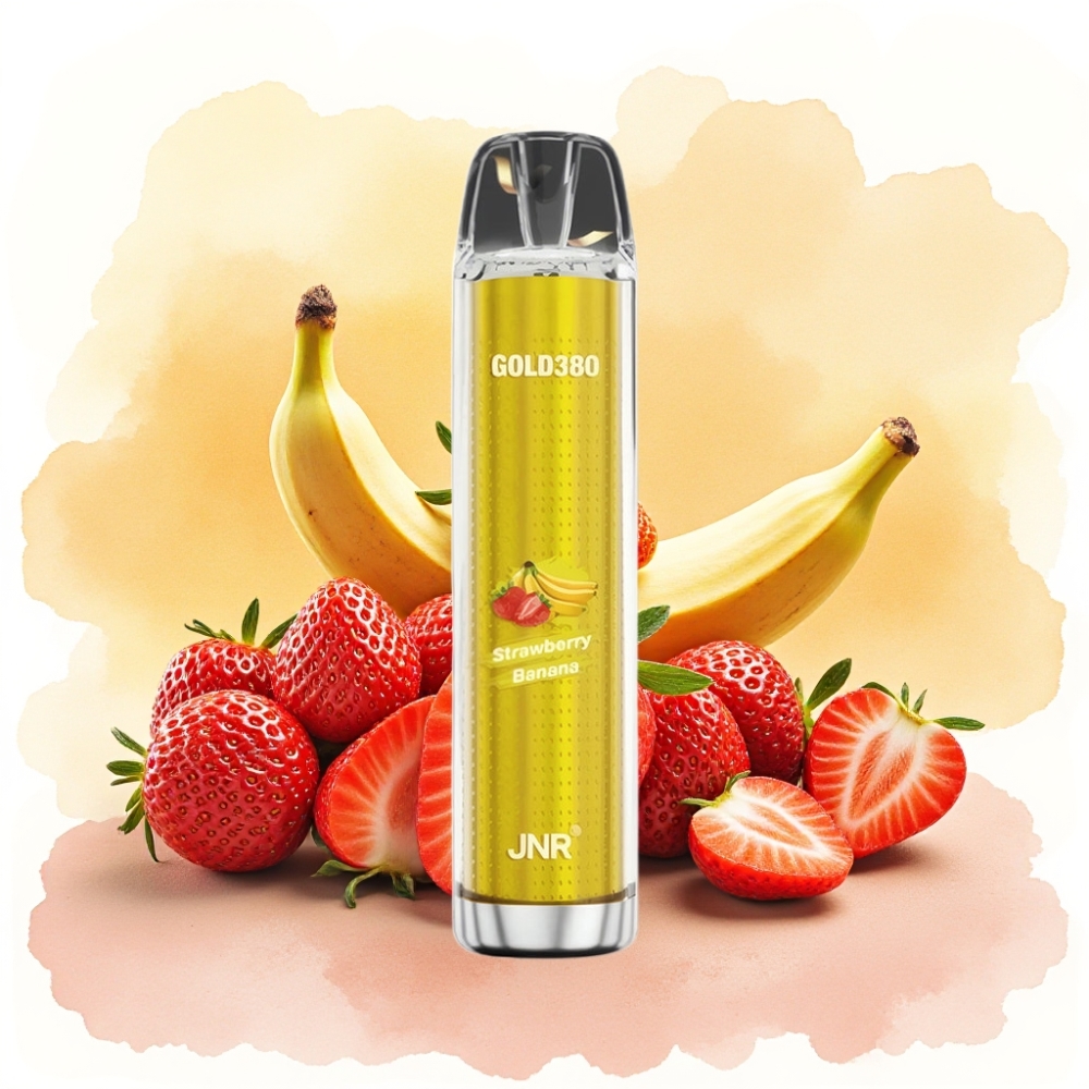JNR Gold380 6000 نفخة ستروبيري موز مبخر قابل للتخلص منه 1500 مللي أمبير 13 مل