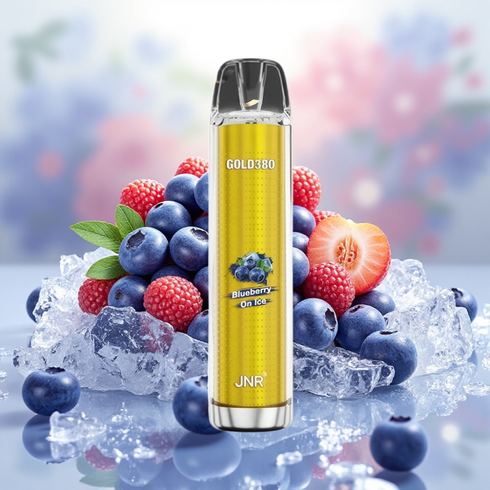JNR Gold380 6000 نفخة سيجارة إلكترونية بطارية 1500 مللي أمبير بلوبيري أون آيس