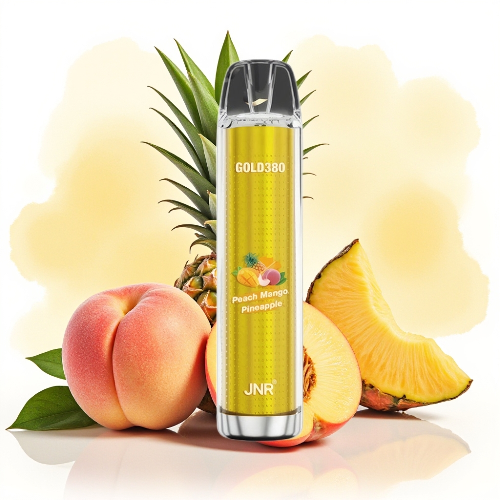 JNR Gold380 6000 نفخة بخاخ قابل للتخلص بنكهة خوخ مانجو أناناس