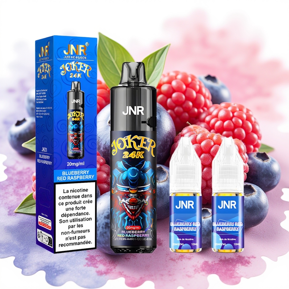 JNR Joker 24K Puffs سيدتي 2+10ml توت أزرق وتوت أحمر